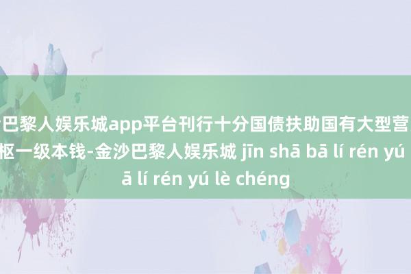 现金巴黎人娱乐城app平台刊行十分国债扶助国有大型营业银行补充中枢一级本钱-金沙巴黎人娱乐城 jīn shā bā lí rén yú lè chéng