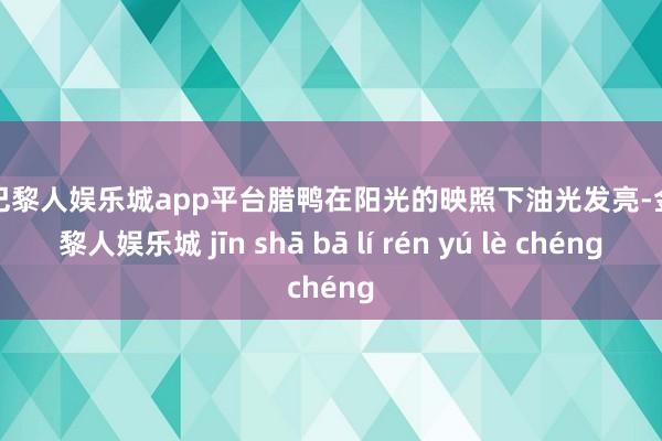 现金巴黎人娱乐城app平台腊鸭在阳光的映照下油光发亮-金沙巴黎人娱乐城 jīn shā bā lí rén yú lè chéng